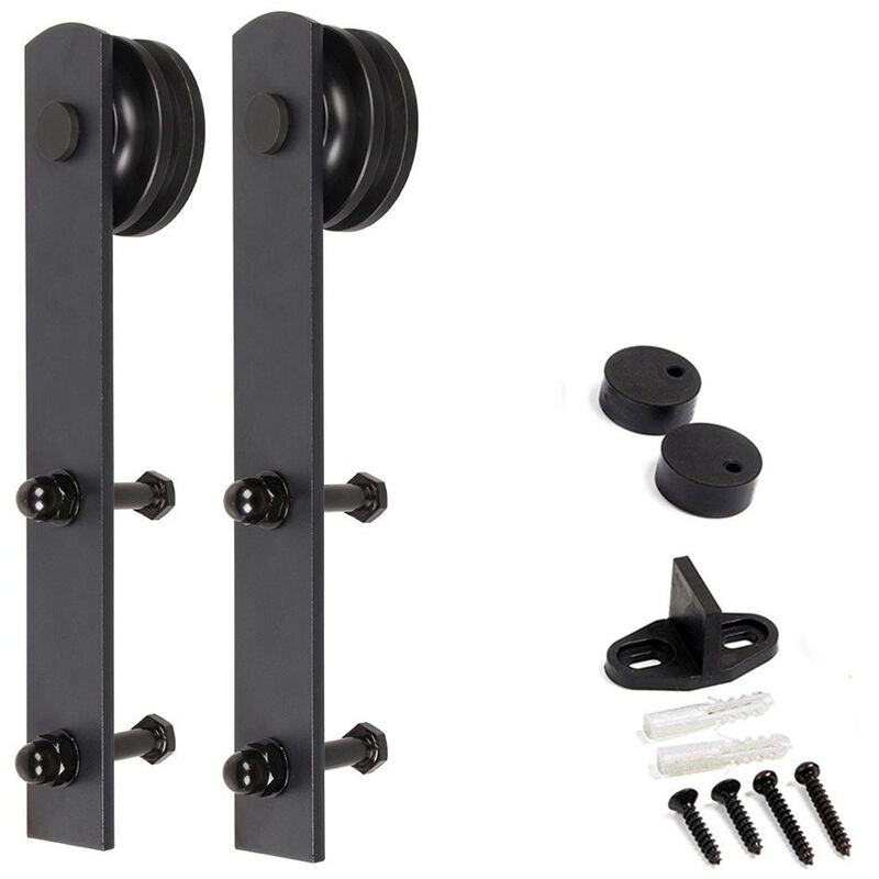 183cm Binario per Porta Scorrevole Kit,Acciaio