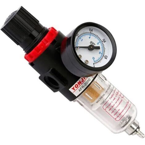 (18×4×4,5 cm) Regolatore filtro aria, separatore acqua compressore, filtro separatore acqua olio, filtro compressore acqua olio, adatto per filtrare l'umidità, proteggere utensili ad aria compressa, s
