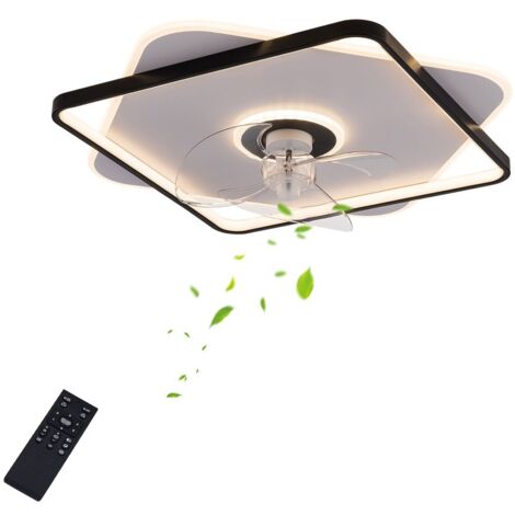 18.5'' Ventilateur de plafond encastré Petit ventilateur de plafond à pales Éclairage avec télécommande