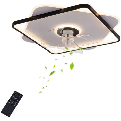 18.5'' Ventilateur de plafond encastré Petit ventilateur de plafond à pales Éclairage avec télécommande