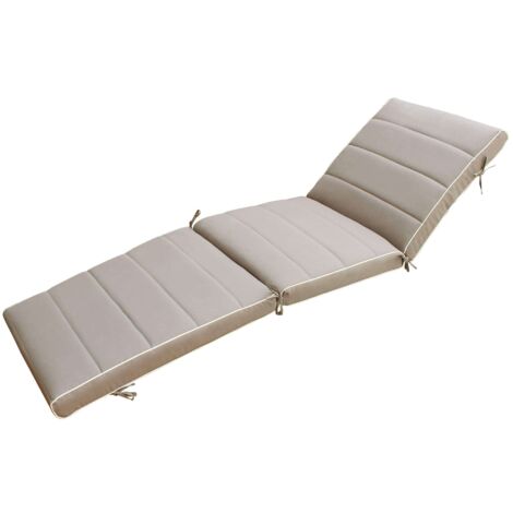 1857 cm coussin en polyester amovible imperméable pour lit extérieur Tan