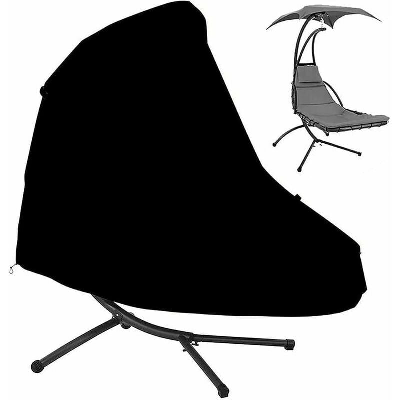 185x116x198cm Housse de chaise longue suspendue en tissu Oxford, adaptée à la balançoire de jardin, au balcon, à la pelouse et à la protection des