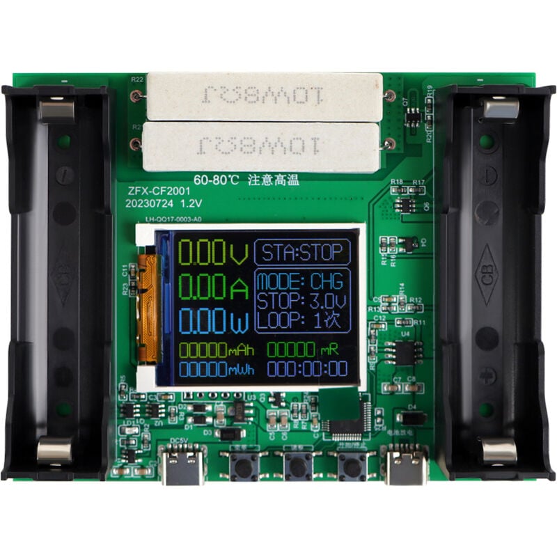18650 Module de testeur de capacité de batterie d'affichage LCD Testeur de port Type-C