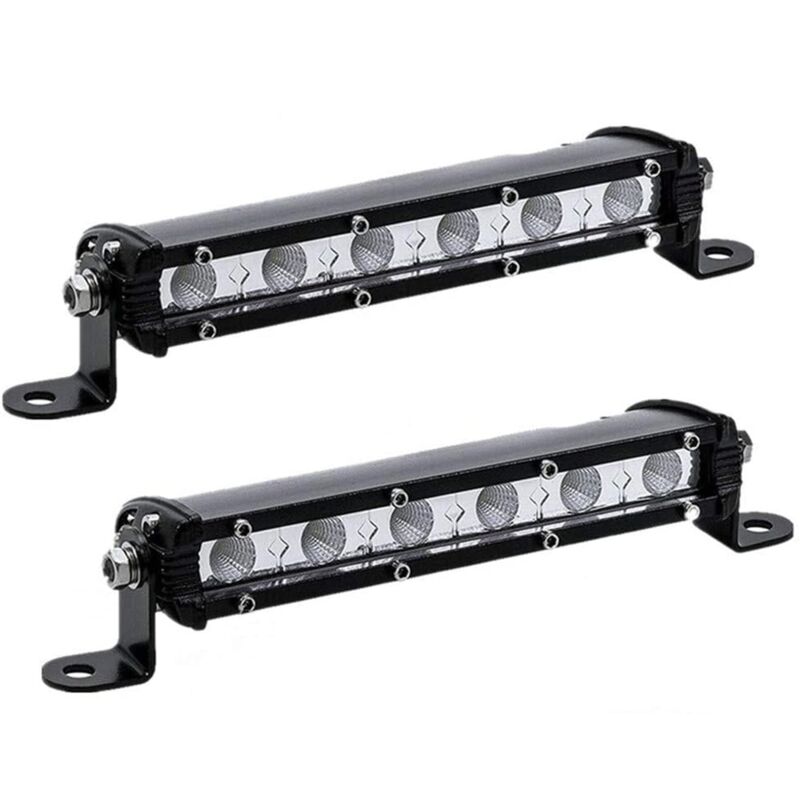 18cm 18W Feux de recul led fin 12V, phare de travail led 12v, longue portee led projecteur led pour remorque, voiture, moto, 4x4 accessoire…