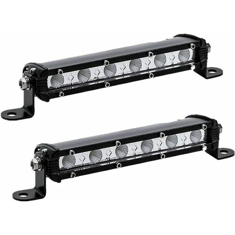 RHG 18cm 18W Feux de recul led fin 12V, phare de travail led 12v, longue portee led projecteur led pour remorque, voiture, moto, 4x4 accessoire