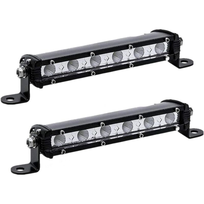 18cm 18W Feux de recul led fin 12V, phare de travail led 12v, longue portee led projecteur led pour remorque, voiture, moto, 4x4 accessoire