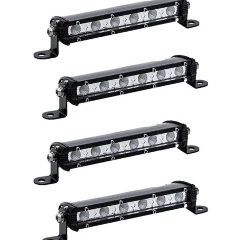 18cm 18W Feux de recul led fin 12V, phare de travail led 12v, longue portee led projecteur led pour remorque, voiture, moto, 4x4 accessoire（4pcs）