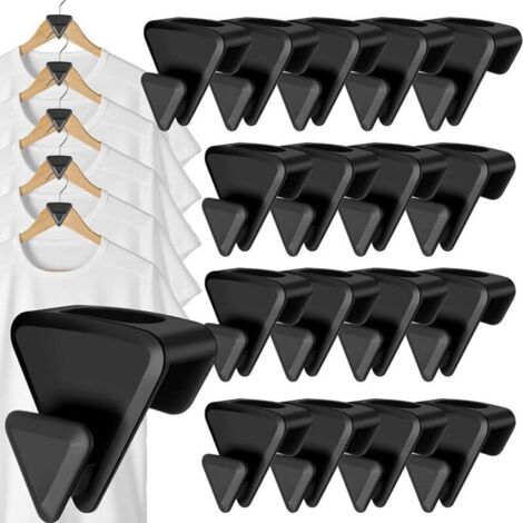 18er-Pack platzsparende Hängehaken, schwarze Hängehaken, robuste platzsparende Hängehaken, robuste Hängehaken, Organizer