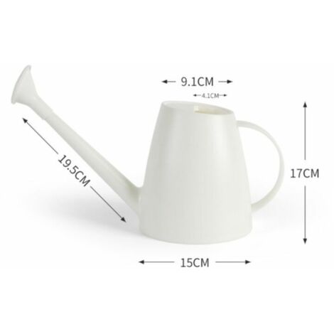 1.8L arrosoir blanc arrosoir pot de fl en plastique jardin long bec arrosoir pot de fl