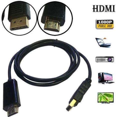 1.8M Displayport Display Port DP vers HDMI mâle à mâle Full HD haute vitesse @wh1296