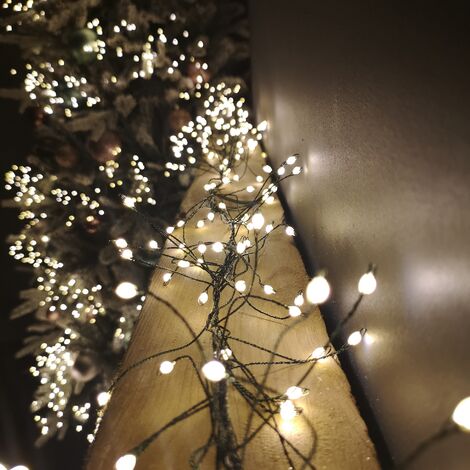 1.8m Warm White LEDs Green Garland Wire Light Christmas Decoration with Timer