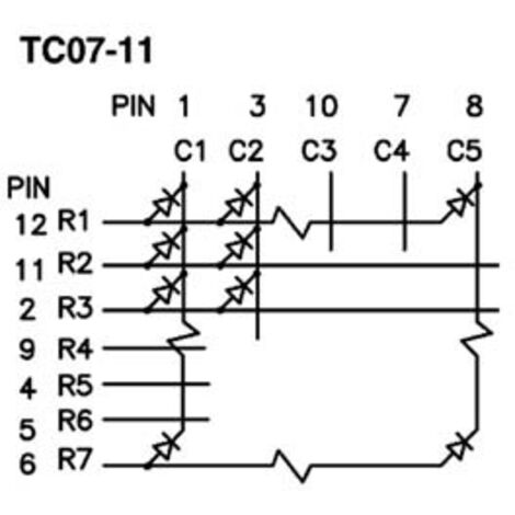18mm DOT MATRIX DISPLAY GEMEINSAME KATHODE ROT