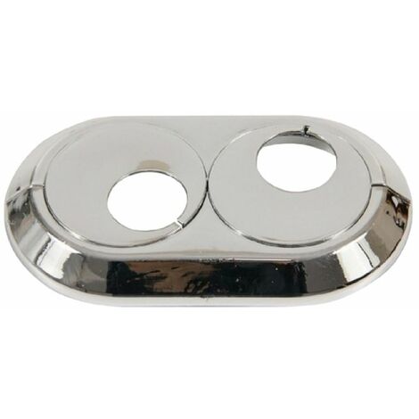 18mm Double PVC Chrome Radiateur Plastique Conduite D'eau Couvertur Collier
