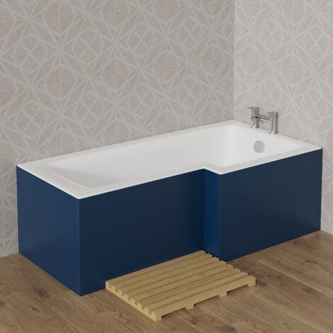 18mm MDF Painting Matte Blue 1700mm L Shaped Front Bath Panel