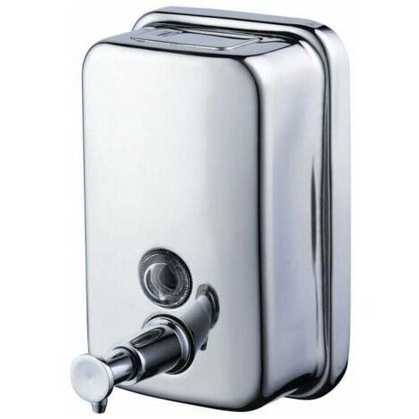 18oz/500ml Wall-Mounted Soap Dispenser for Kitchen and Bathroom, Stainless Steel, Polished Chrome