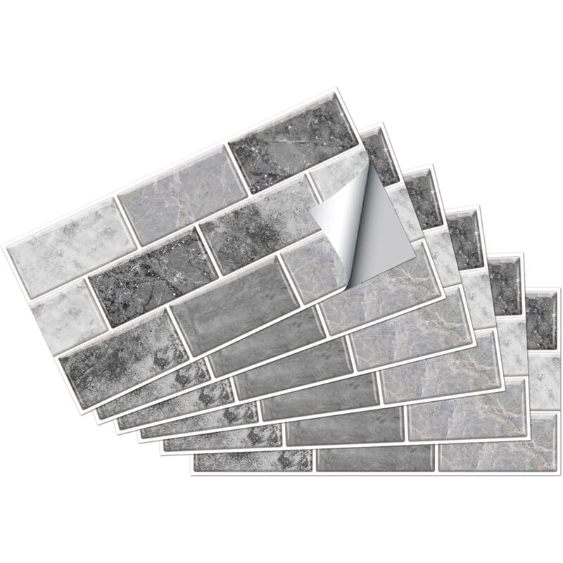 18pcs Autocollants pour Carreaux Rectangulaire, Stickers Carrelage Adhésif Imperméable, pvc Autocollants de Carreaux Bricolage pour Maison Salle