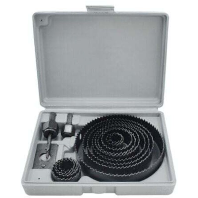 Peny - 18PCS Kit scies cloches bi-métal en acier carbone pour bois plâtre et plaques de plâtre 19 à 127 mm noir