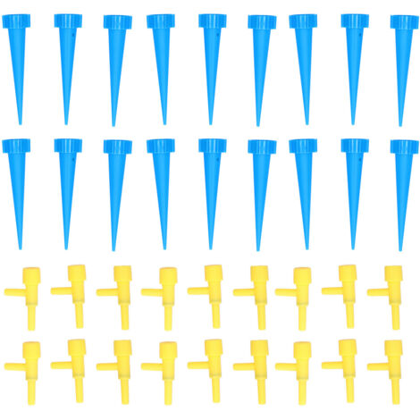 18PCS Self Watering Spikes Automatic Plant Watering Devices with Control Valve SwitchBlue