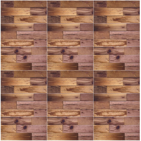 18PCS Wall Stickers Peel and Paste Wood Grain Furniture Refurbishment Sticker Waterproof for Kitchen Bathroom