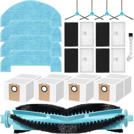 18Pièces Accessoires pour Proscenic Q8 Max,pour Mova E20 PLUS,pour MONSGA MS1 Max,pour Liectroux M70 Pro aspirateur rechange, brosse principale,serpillières,sacs à poussière,filtres,brosses latérales
