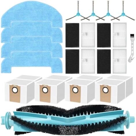 18Pièces Accessoires pour Proscenic Q8 Max,pour Mova E20 PLUS,pour MONSGA MS1 Max,pour Liectroux M70 Pro aspirateur rechange, brosse principale,serpillières,sacs à poussière,filtres,brosses latérales