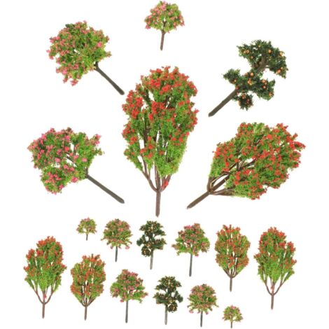 18pièces Arbre Artificiel pour Table à Sable Mini Décoration Végétale