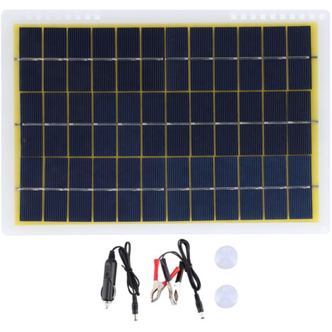 18V 10W Outdoor Solar Power Panel Board Photovoltaic Module Assembly for Travel Camping