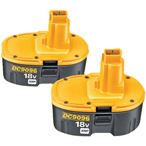 PDSTATION 18V 4.8Ah Ni-MH pour Batterie Dewalt DC9096 DE9039 DC9099 DE9095 DE9096 DE9098 DW9095 DW9096 DW9098 DE9503 Lot de 2