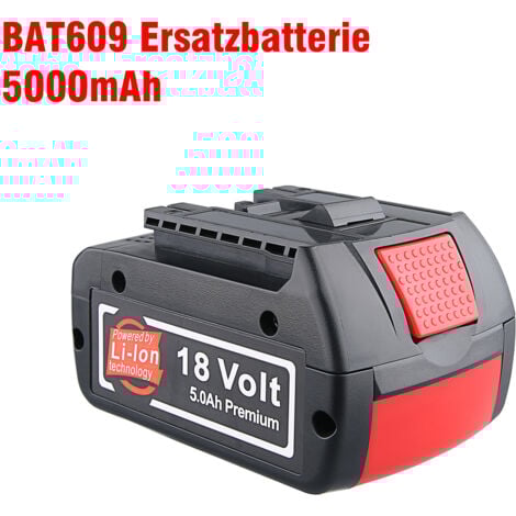 PDSTATION 18V 5.0Ah Fur Bosch Professional Akku GBA 18V BAT618 BAT609 BAT620 GSR GSB GBH BAT610G