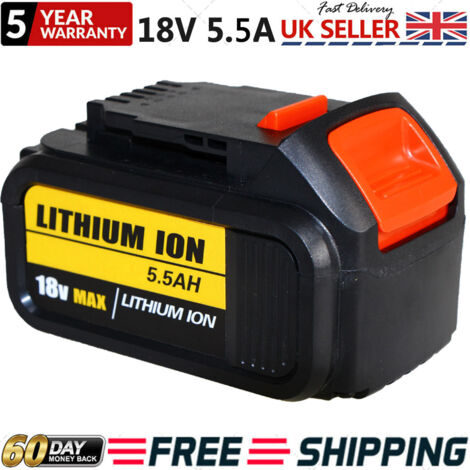 18V 5.0Ah Li-ion XR Slide Battery DCB180 DCB182 DCC,Compatible with DeWALT Battery TOOL