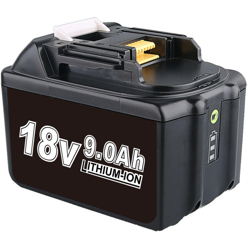 18V 9,0Ah Li-ION Batterie pour Makita BL1850B BL1860B BL1860 BL1850 BL1830 BL1840B BL1845 BL1835 BL1815 LXT-400 avec LED Indicateur Batterie à Outils