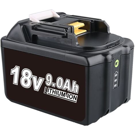 18V 9.0Ah Li-ION BL1890B Batterie pour Makita BL1850B BL1860B BL1860 BL1850 BL1830 BL1840B BL1830B BL1835 BL1815 LXT-400 avec LED Indicateur Batterie à Outils