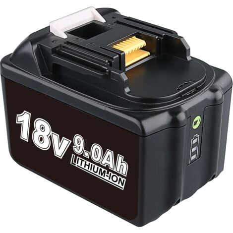 PDSTATION 18V 9.0Ah Remplacement pour Makita Batterie 18V BL1850B BL1850 BL1860B BL1860 BL1840 BL1845 BL1835 BL1830 BL1815 LXT-400 avec indicateur