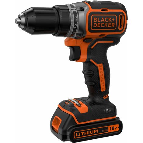 18V Akku-Bohrschrauber -BLACK+DECKER - mit 1 18V 1,5 Ah Akku - Ladegerät - Box - BL186K-QW
