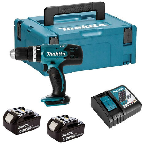 18V LXT Schlagbohrmaschine (2x5,0 Ah) in MAKPAC - MAKITA DHP453RTJ