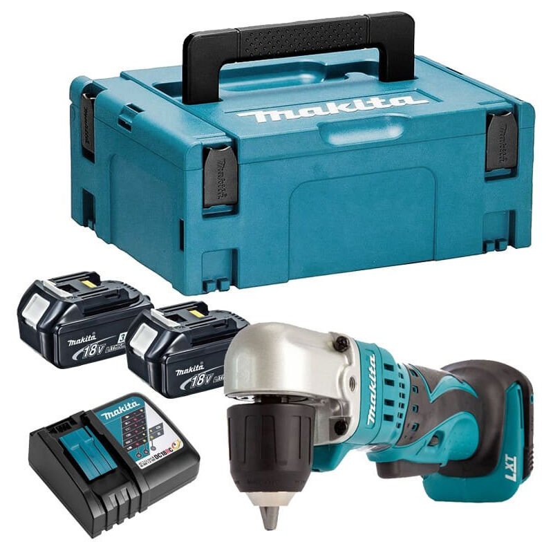 18V LXT Winkelbohrmaschine (2x3,0 Ah) in MAKPAC - MAKITA DDA351RFJ