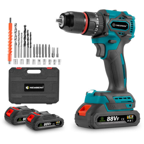 18V Trapano avvitatore a batteriatr 2 Velocit 30N .m apano avvitatore con 24 accessori con - 2 batterie e 1 caricabatterie