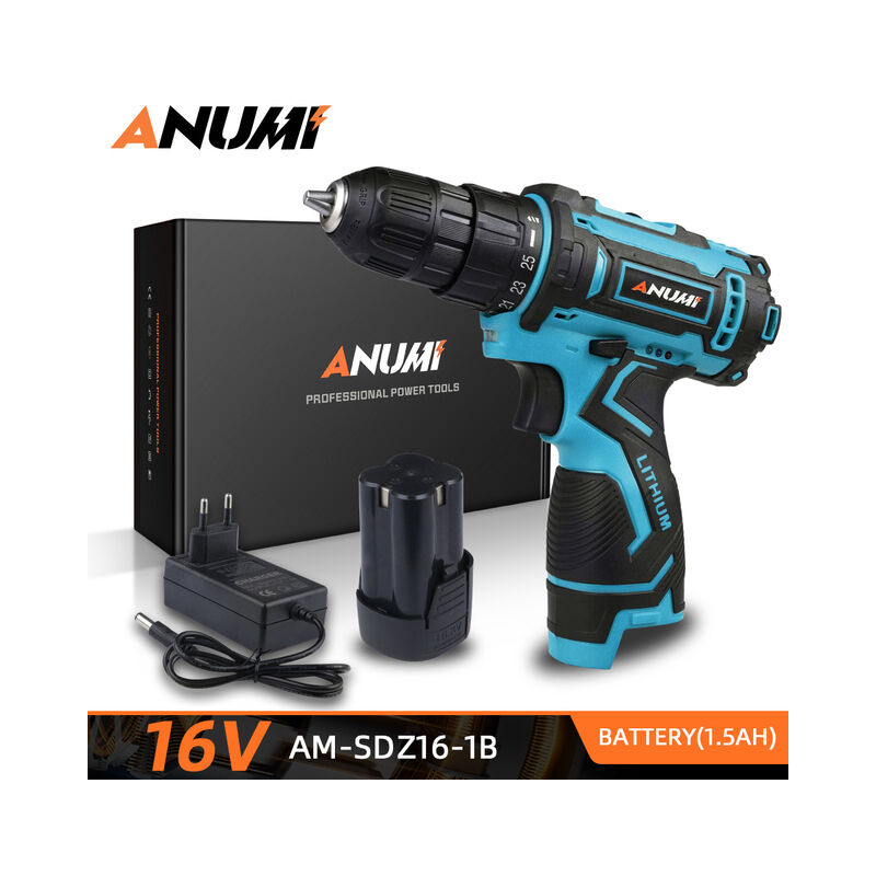 18V Trapano avvitatore elettrico a batteria blu