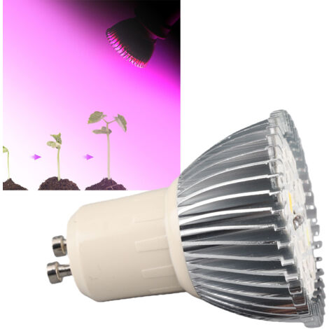 18W 18 LED Vollspektrum-LED-Pflanzenlampe für Pflanzen, Gartenbau, Hydrokultur, GU10, Silber-Aluminium