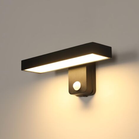 18W Applique Murale Exterieur avec avec Détecteur de Mouvement,Étanche IP65 Lampe Exterieur Murale,Rotation à 350° Panneau LED Applique pour Terrasse