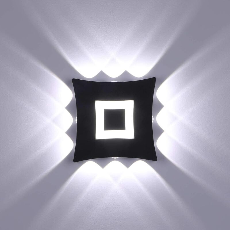 18W Applique Murale Exterieur Interieur COB LED Moderne, Éclairage Luminaire Mural en Aluminium IP65 Imperméable, Lumière Blanc Froid 6000K, pour