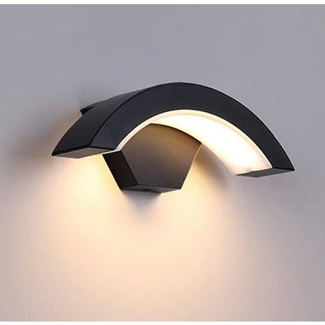 18W LED Außenwandleuchte/Bogenbrücke - Aluminiumgehäuse - IP65 Wasserdicht - Für Innen und Außen geeignet - Warmweißes Licht (18W-3000K)