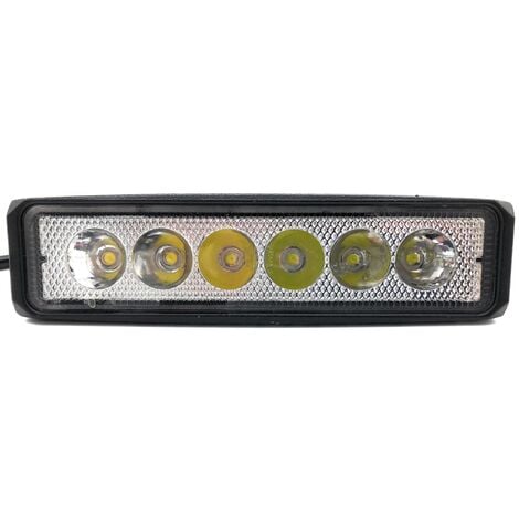 FARO SUPPLEMENTARE 12V/24V RETTANGOLARE 6 LED 18W