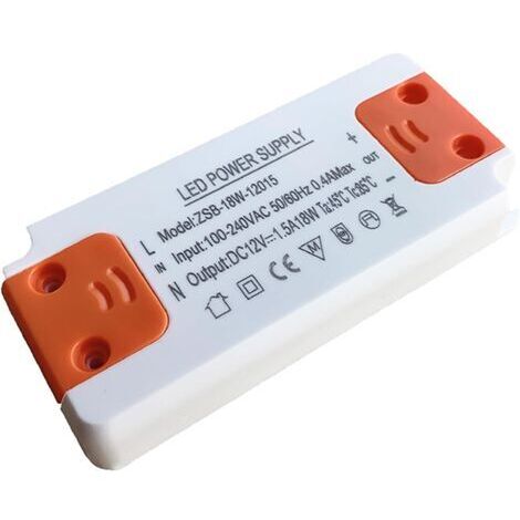 18W LED Transformer, 12V DC Converter, Constant Voltage Power Supply for G4, GU5.3, MR11, MR16 LEDs