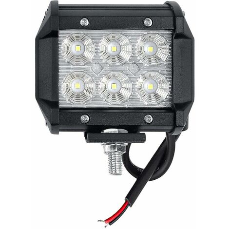 18W LED Voiture Lumière Phare de Travail Spot Lampe Flood Combo Noir Imperméable pour Offroad SUV UTV Lampe de Travail ATV Tracteur Pteuse Camion Voiture (4x18W cree)