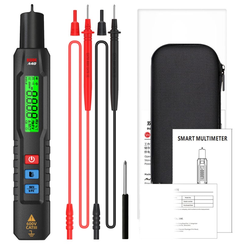 Multimètre numérique professionnel, tension, résistance, fréquence, mesure de température, test de continuité, détecteur de température,