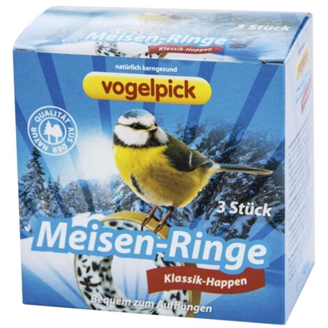 18x Meisenringe 3er 150g Vogelfutter Knödeln Streunahrung Winter Wildvögel Fett