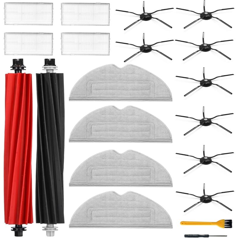 Gotrays - 19 Accessoires pour Roborock S8/S8+/S8 Plus Aspirateur, Pièces de Rechange pour Roborock S8 Accessoires