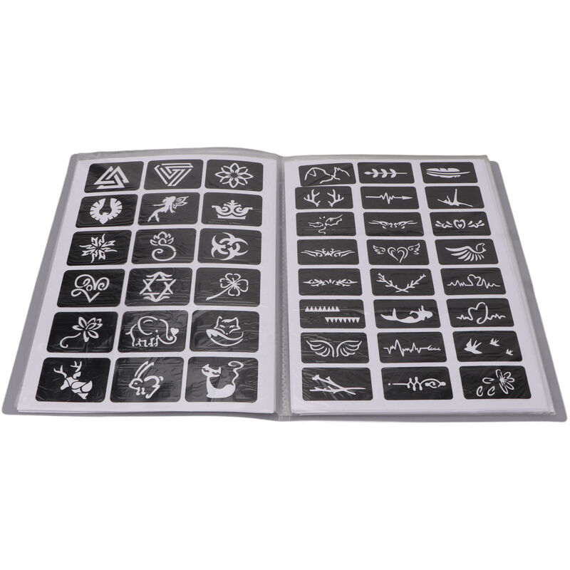Rapanda - 19 Feuilles De Pochoirs De Tatouages temporaires, Modèles De Tatouage De Paillettes D'art Corporel Réutilisables Imperméables Pour L'art