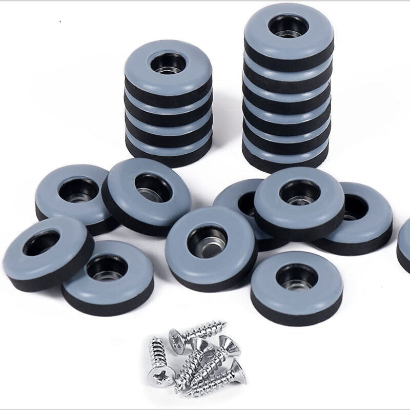 Ø 19 mm (rond) - 20x Patins pour meuble en Téflon avec vis - PTFE Patins pour meubles/Planeur PTFE (Teflon) avec vis